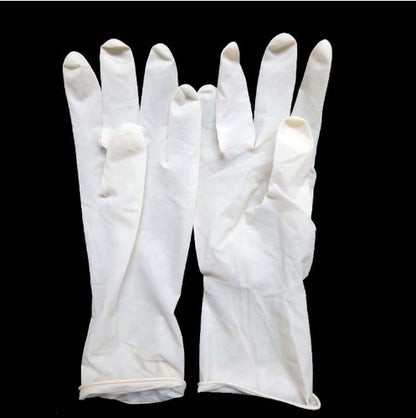 Disposable medical sterile rubber surgical gloves