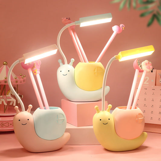 Cartoon Snail Rechargeable Learning Led Eye Protection Desk Lamp