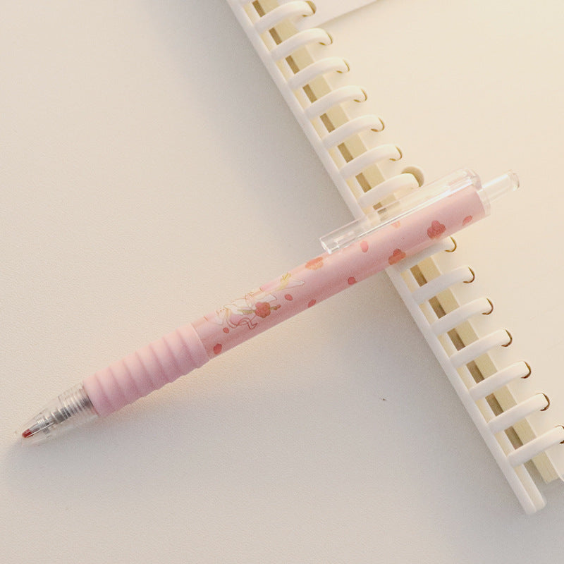 Cute Peach Press Gel Pen, Stationery Kawaii Gel Ink Rollerball Pens