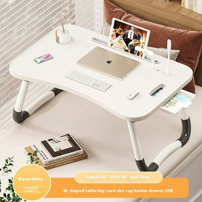 Bed Foldable Small Table, Student Study Computer Desk