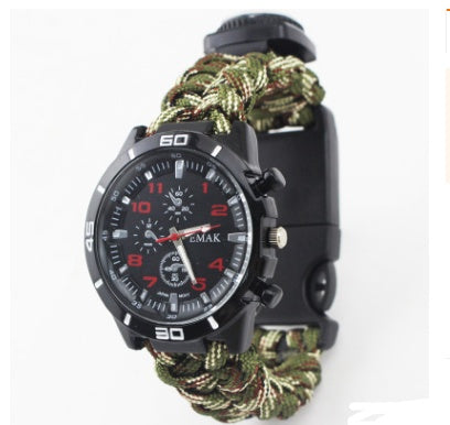 EMAK Adventure Buddy Watch – Survival Wristband with Compass & Paracord