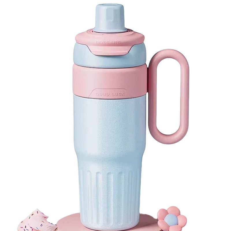 780ml Gradient Double Drink Thermal Cup Stainless Steel With Lid Coffee Cup