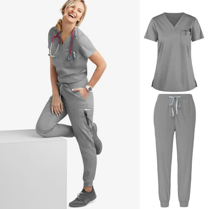 Hand Washing Split Suit Short Sleeve Hand-brushing Suit Beauty Pet Stomatologist Nurse Overalls