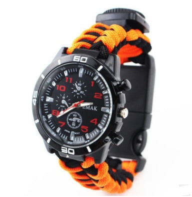EMAK Adventure Buddy Watch – Survival Wristband with Compass & Paracord