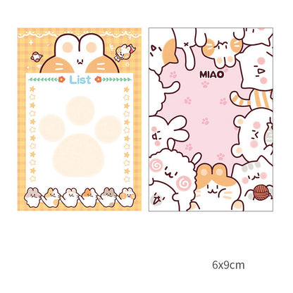 Memo Paper Small Notebook Sticky Notes Creative Cute Cartoon Stationery