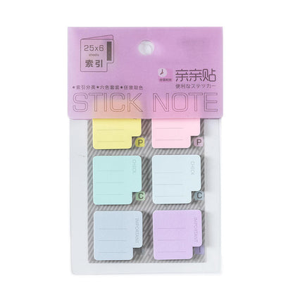 Tearable Portable Post-it Notes Classification Key Marks
