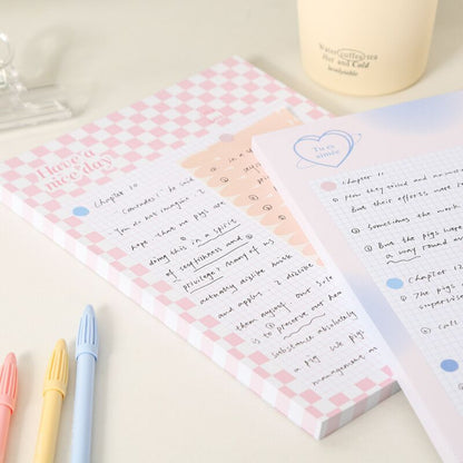 Sheets Kawaii Grid Memo Paper Note Pads