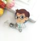 Fashion Cartoon Easy Pull Button Work Permit Badge Clip