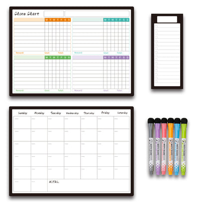 Calendar Magnetic White-board Wall Sticker, Learning Schedule Magnets Message Board