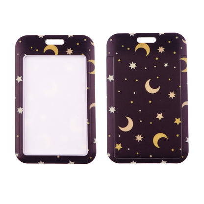 Personality Trend Hard Shell Protection Moon Planet Mobile Phone Lanyard Card Cover