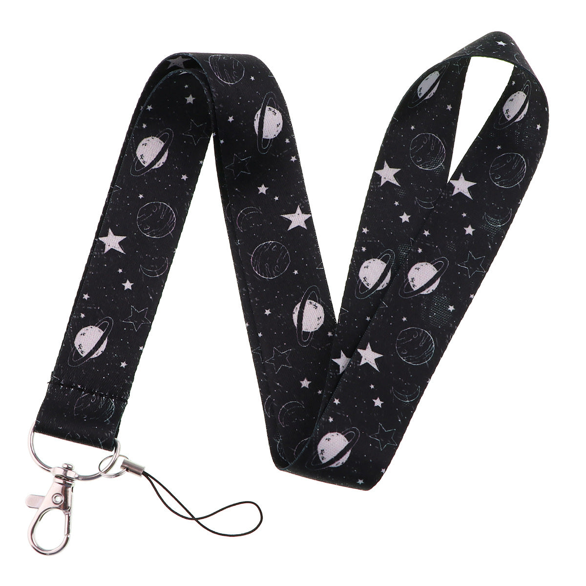 Personality Trend Hard Shell Protection Moon Planet Mobile Phone Lanyard Card Cover