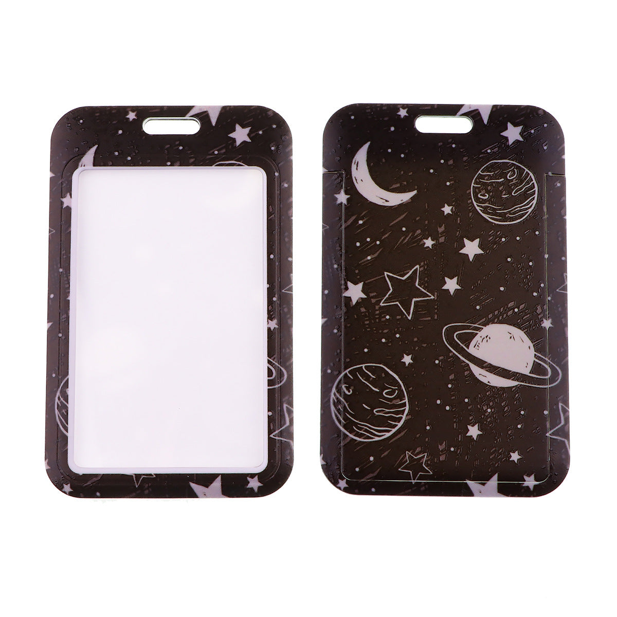 Personality Trend Hard Shell Protection Moon Planet Mobile Phone Lanyard Card Cover