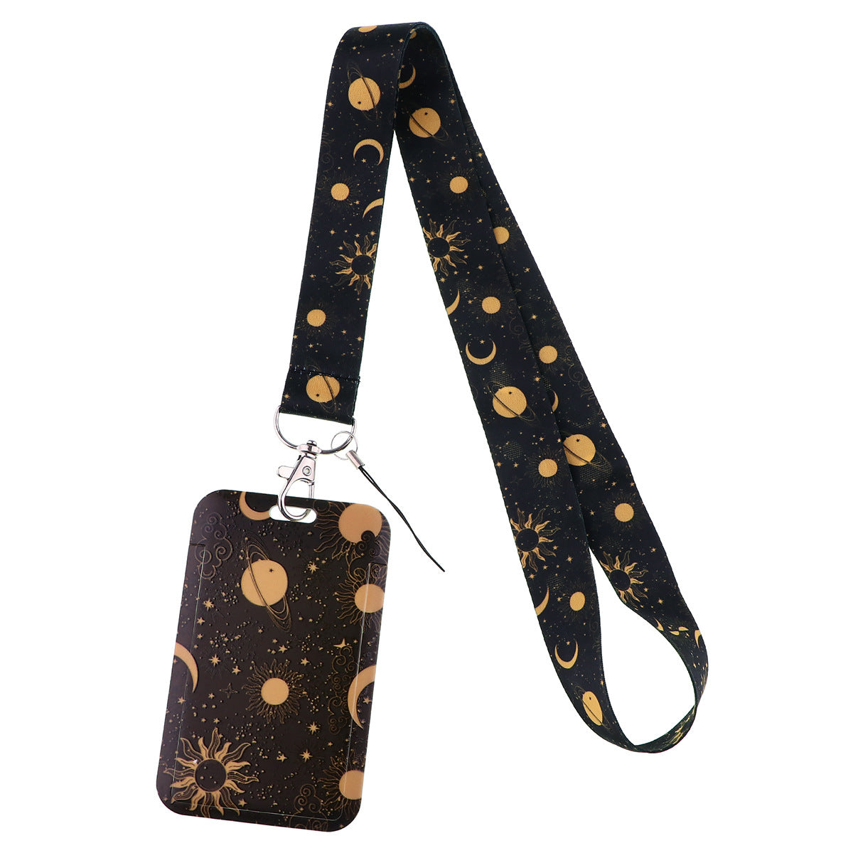 Personality Trend Hard Shell Protection Moon Planet Mobile Phone Lanyard Card Cover