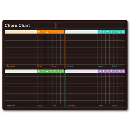 Calendar Magnetic White-board Wall Sticker, Learning Schedule Magnets Message Board