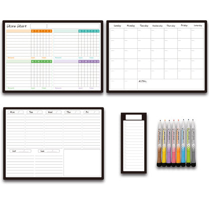 Calendar Magnetic White-board Wall Sticker, Learning Schedule Magnets Message Board