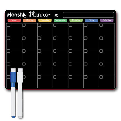 Calendar Magnetic White-board Wall Sticker, Learning Schedule Magnets Message Board
