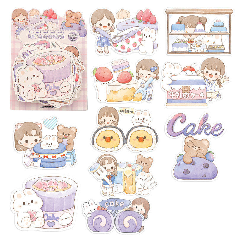 Cute Girl Sticky Note Paper Sticker Plan Note Book