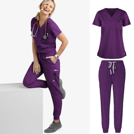 Hand Washing Split Suit Short Sleeve Hand-brushing Suit Beauty Pet Stomatologist Nurse Overalls