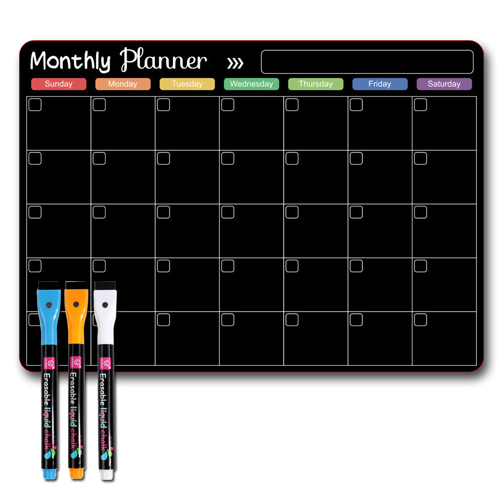 Calendar Magnetic White-board Wall Sticker, Learning Schedule Magnets Message Board