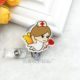 Fashion Cartoon Easy Pull Button Work Permit Badge Clip