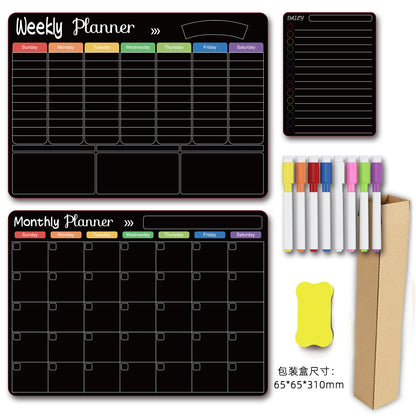 Calendar Magnetic White-board Wall Sticker, Learning Schedule Magnets Message Board