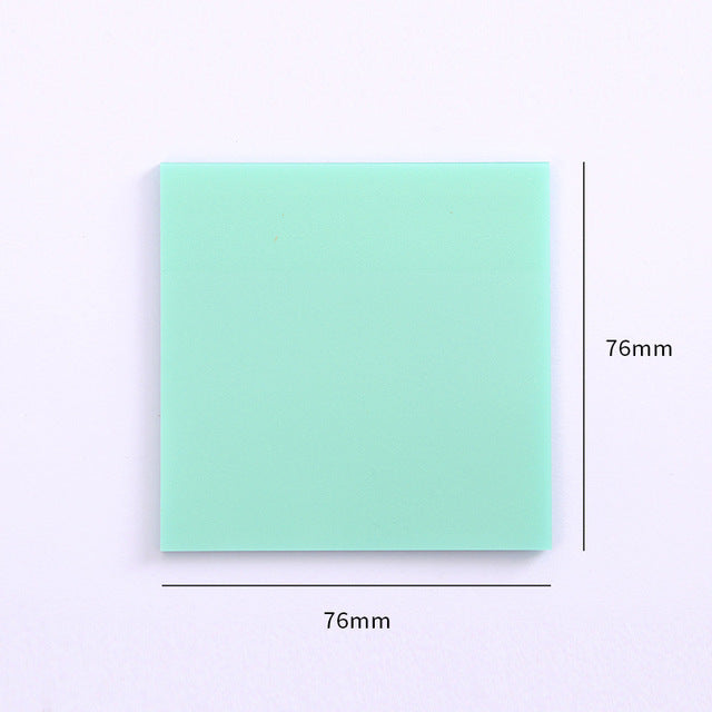 Waterproof Transparent Sticky Notes Memo Pad 50 Sheets