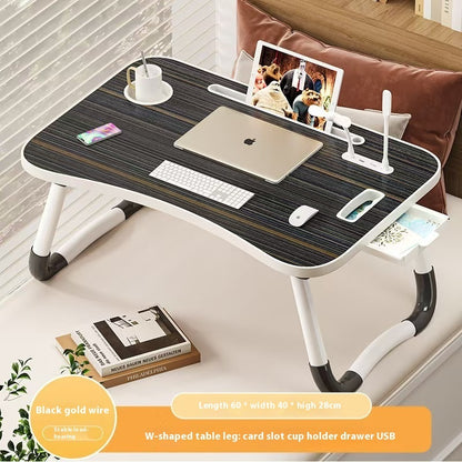 Bed Foldable Small Table, Student Study Computer Desk