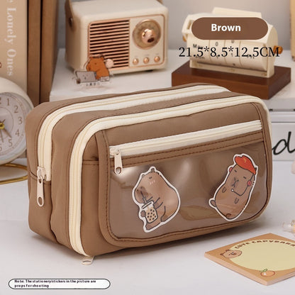 Ins Junior High School Student Storage Pencil Box Large Capacity Pencil Case