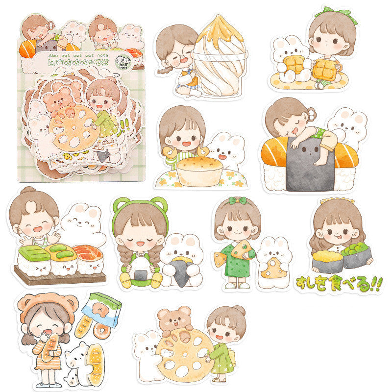 Cute Girl Sticky Note Paper Sticker Plan Note Book