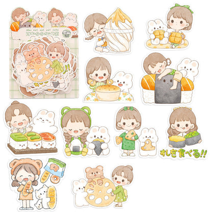 Cute Girl Sticky Note Paper Sticker Plan Note Book