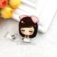 Fashion Cartoon Easy Pull Button Work Permit Badge Clip