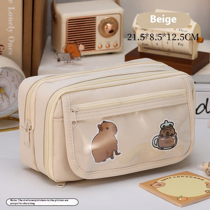 Ins Junior High School Student Storage Pencil Box Large Capacity Pencil Case