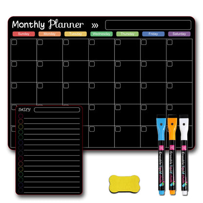 Calendar Magnetic White-board Wall Sticker, Learning Schedule Magnets Message Board