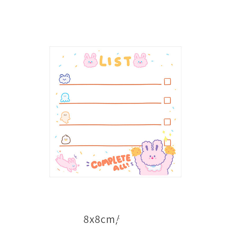 Memo Paper Small Notebook Sticky Notes Creative Cute Cartoon Stationery