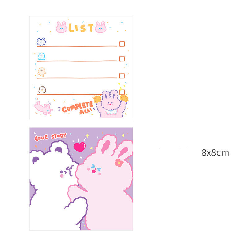 Memo Paper Small Notebook Sticky Notes Creative Cute Cartoon Stationery