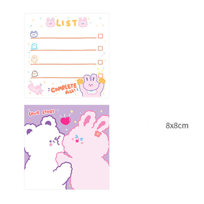 Memo Paper Small Notebook Sticky Notes Creative Cute Cartoon Stationery