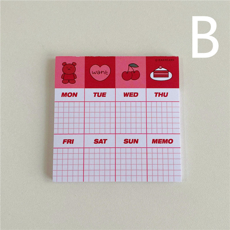 Cartoon Cute Series Sticky Notes For Learning Notes