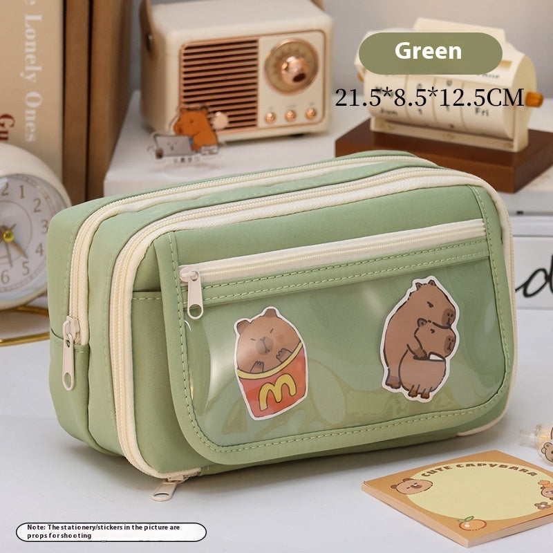 Ins Junior High School Student Storage Pencil Box Large Capacity Pencil Case