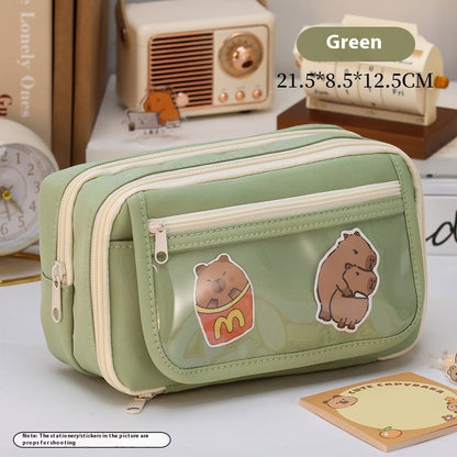 Ins Junior High School Student Storage Pencil Box Large Capacity Pencil Case