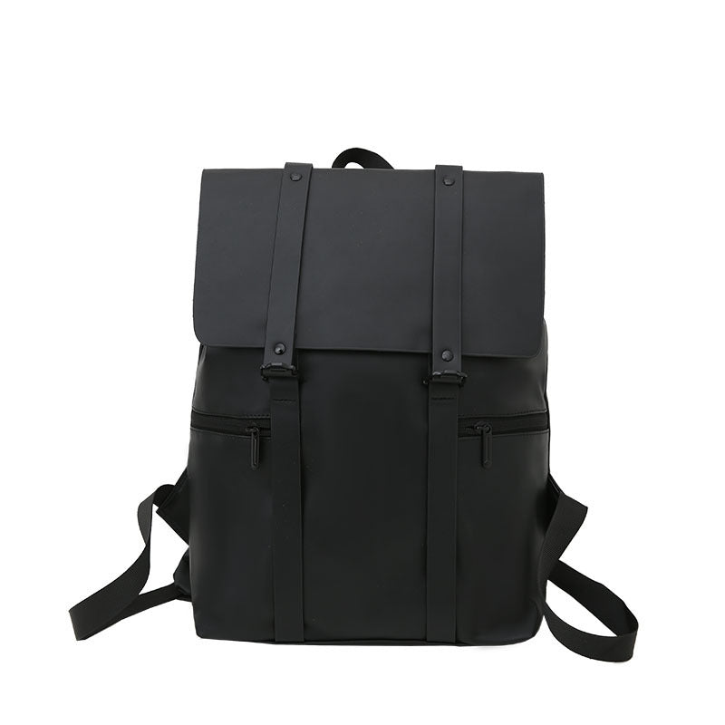 Simple Solid Color Backpack Sen Casual Functional Student Backpack