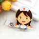 Fashion Cartoon Easy Pull Button Work Permit Badge Clip