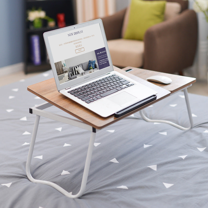 Folding And Adjustable Small Table Computer Stand On The Bed